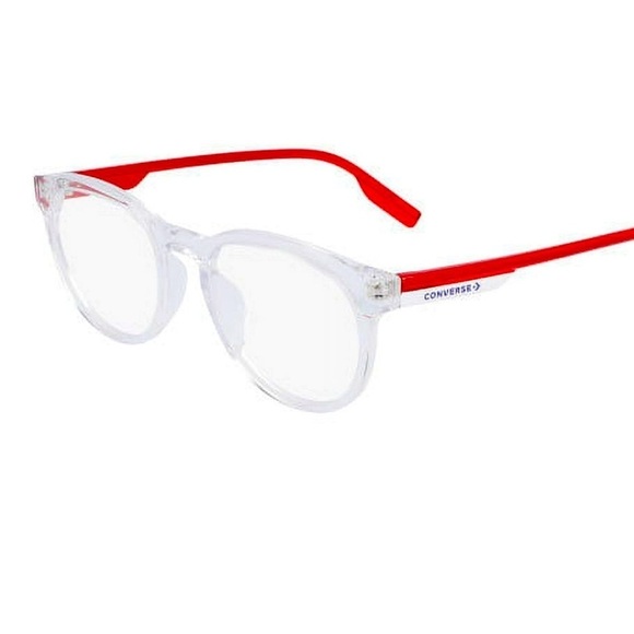 Converse CV5027Y (CHILDREN'S) Eyeglasses Frames 62-17-140. Clear/Red Arms. NWT - Picture 1 of 6